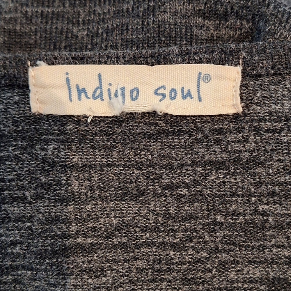 Indigo Soul VGC Gray Boho Tunic Sweater Size M - Picture 3 of 3